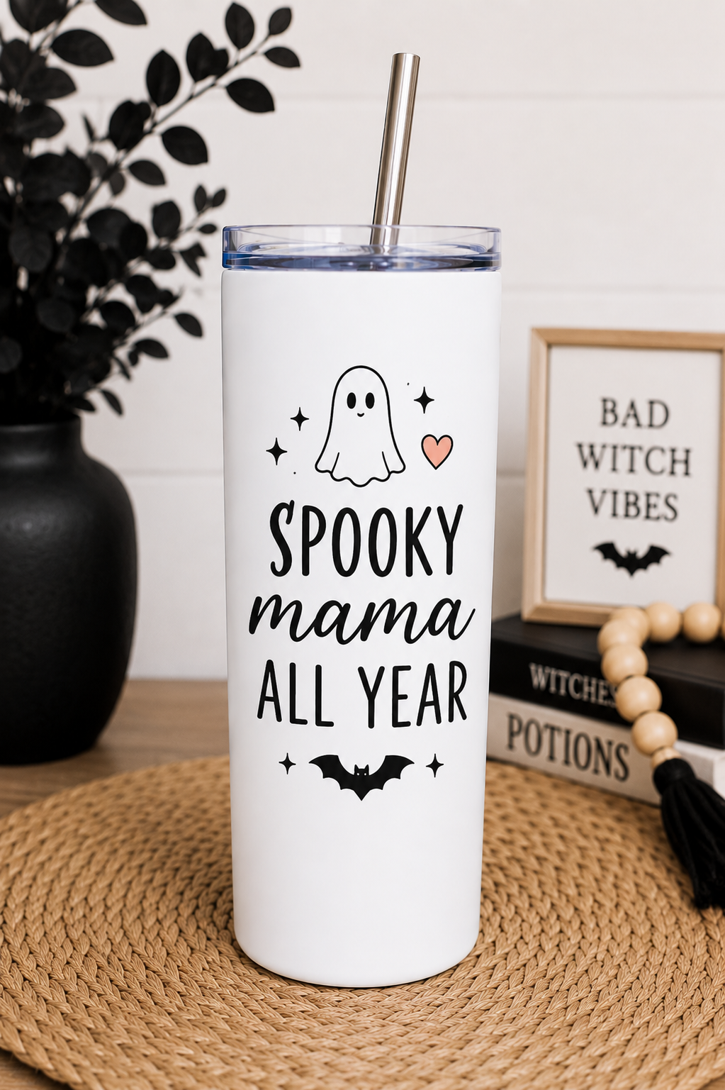 Spooky Mama All Year – 20oz Skinny Tumbler