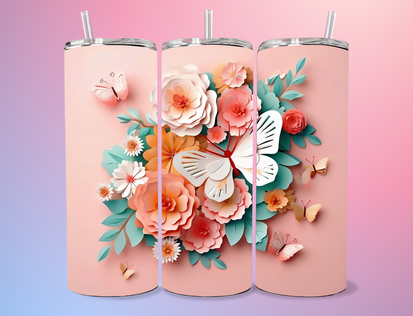3D Flower Tumbler
