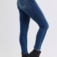 Mid-Rise Waist Skinny Jeans with Pockets