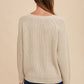 HELLO Embroidered Raglan Sleeve Sweater