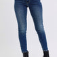 Mid-Rise Waist Skinny Jeans with Pockets