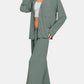 Button Down Long Sleeve Top and Pants Lounge Set