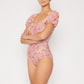 Swim Floral Puff Sleeve One-Piece