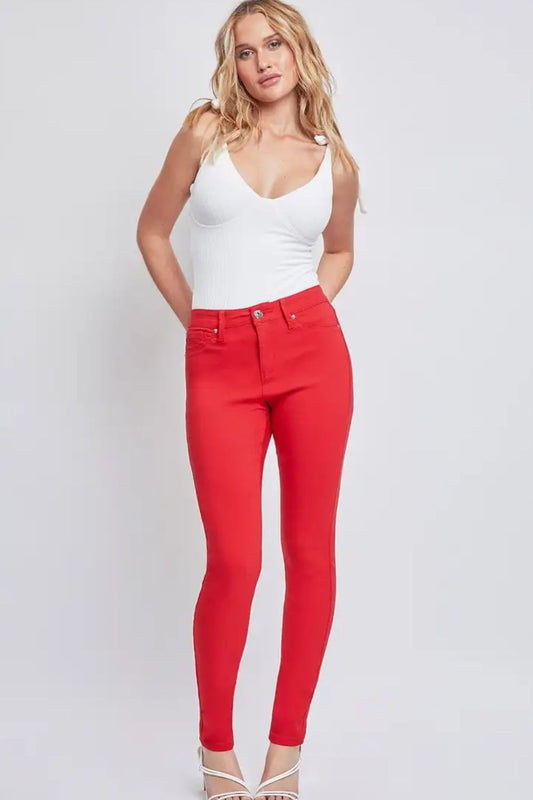 Hyperstretch Mid-Rise Skinny Jeans