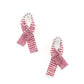 Rhinestone Awarness Bow Earring