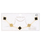 Clover Charm Station Gold Dipped Necklace