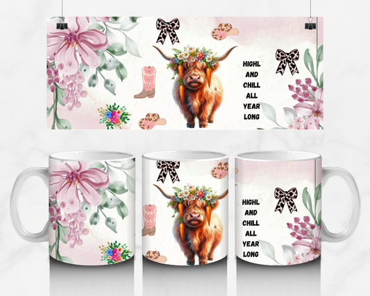 Highland Cow & Chill Mug