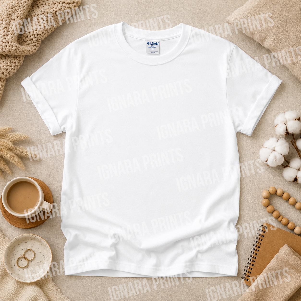 White Unisex Gildan Tee