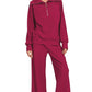 Lounge Ribbed High Neck Half Zip Pullover & Pants Set