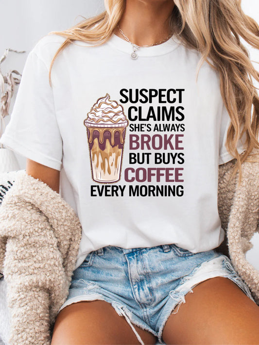 Suspect Claims Coffee Tee