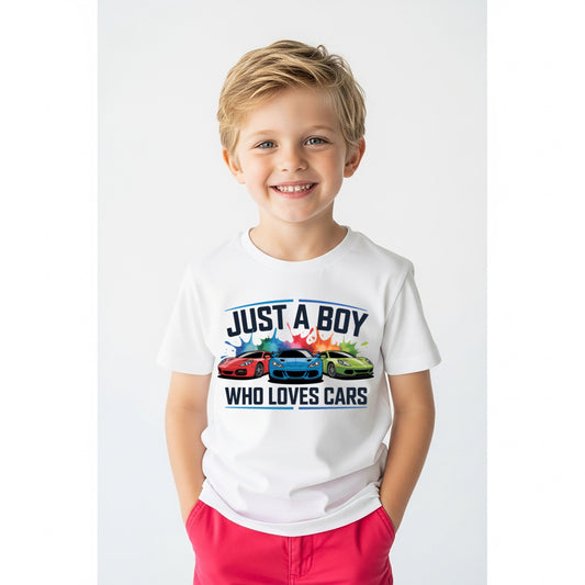 Just A Boy Who Loves Cars Tee