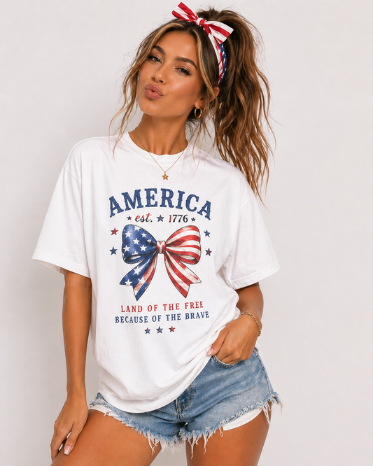 Star Spangled Bow Tee