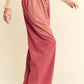 Rhinestone Drawstring Wide Leg Pants