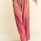 Rhinestone Drawstring Wide Leg Pants