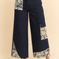 Lace Applique Wide Leg Jeans